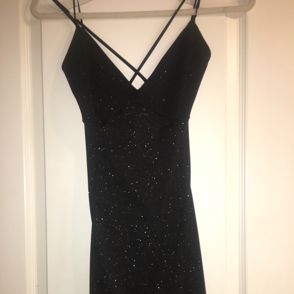 Black Sparkly Mini Dress